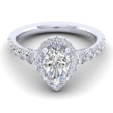 Gabriel & Co. 14k White Gold Entwined Halo Engagement Ring - ER12764P4W44JJ photo