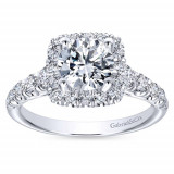 Gabriel & Co. 14k White Gold Contemporary Halo Engagement Ring - ER10909W44JJ photo