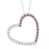 Jewelmi Custom 14k White Gold Sapphire Diamond Necklace photo