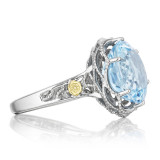 Tacori Sterling Silver Crescent Crown Gemstone Men's Ring - SR12302 photo 2