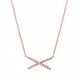 Jewelmi Custom 14k Rose Gold Diamond Necklace photo