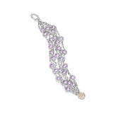 Tacori Sterling Silver Crescent Crown Gemstone Women's Bracelet - SB100P13 photo