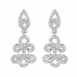 Jewelmi Custom 14k White Gold Diamond Earrings photo