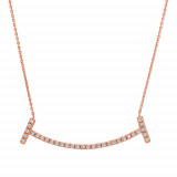 Jewelmi Custom 14k Rose Gold Diamond Necklace photo