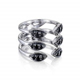 Tacori Sterling Silver The Ivy Lane Diamond and Gemstone Men's Ring - SR19944 photo