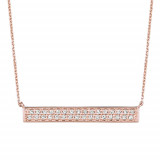 Jewelmi Custom 14k Rose Gold Diamond Necklace photo