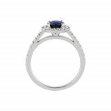 Jewelmi Custom 14k White Gold Sapphire Diamond Engagement Ring photo 2