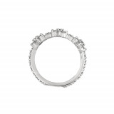Jewelmi Custom 14k White Gold Diamond Flower Ring photo 2