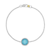 Tacori Sterling Silver Crescent Embrace Gemstone Women's Bracelet - SB16605 photo