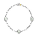 Tacori Sterling Silver Crescent Crown Gemstone Women's Bracelet - SB22112 photo