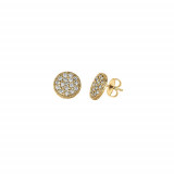 Jewelmi Custom 14k Yellow Gold Diamond Earrings photo