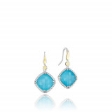 Tacori Sterling Silver and 18k Yellow Gold Crescent Embrace Gemstone Drop Earring - SE137Y05 photo