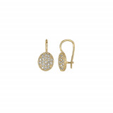 Jewelmi Custom 14k Yellow Gold Diamond Earrings photo