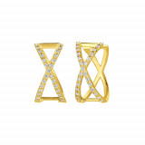 Jewelmi Custom 14k Yellow Gold Diamond Earrings photo