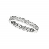 Jewelmi Custom 14k White Gold Diamond Eternity Wedding Band photo