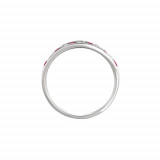 Jewelmi Custom 14k White Gold Ruby Diamond Ring photo 2