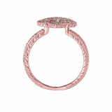 Jewelmi Custom 14k Rose Gold Diamond Flower Ring photo 2