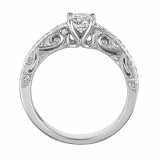Jewelmi Custom 14k White Gold Vintage Diamond Engagement Ring photo 2