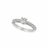 Jewelmi Custom 14k White Gold Vintage Diamond Engagement Ring photo