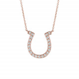 Jewelmi Custom 14k Rose Gold Diamond Necklace photo