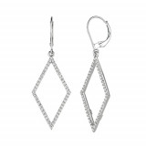 Jewelmi Custom 14k White Gold Diamond Earrings photo