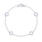 Tacori Sterling Silver Crescent Embrace Gemstone Women's Bracelet - SB22803 photo