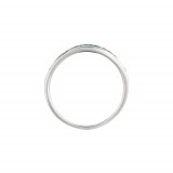 Jewelmi Custom 14k White Gold Emerald Diamond Ring photo 2