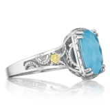 Tacori Sterling Silver Crescent Embrace Gemstone Men's Ring - SR12805 photo 2