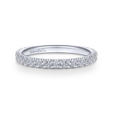 Gabriel & Co. 14k White Gold Contemporary Anniversary Wedding Band - WB14649E4W44JJ photo