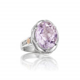 Tacori Sterling Silver Crescent Crown Gemstone Men's Ring - SR12313 photo