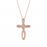 Jewelmi Custom 14k Rose Gold Diamond Necklace photo