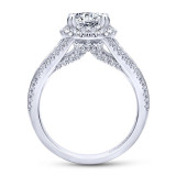 Gabriel & Co. 14k White Gold Entwined Halo Engagement Ring - ER12610R4W44JJ photo 2