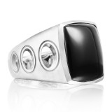 Tacori Sterling Silver Monterey Roadster Gemstone Men's Ring - MR10519 photo 2