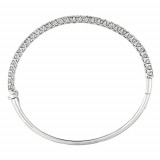 Jewelmi Custom 14k White Gold Diamond Bangle Bracelet photo 2