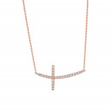 Jewelmi Custom 14k Rose Gold Diamond Necklace photo