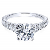 Gabriel & Co. 14k White Gold Contemporary Straight Engagement Ring - ER12299R6W44JJ photo