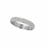 Jewelmi Custom 14k White Gold Diamond Eternity Wedding Band photo