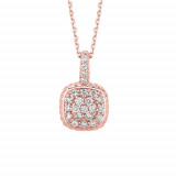 Jewelmi Custom 14k Rose Gold Diamond Necklace photo