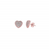 Jewelmi Custom 14k Rose Gold Diamond Earrings photo