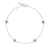 Tacori Sterling Silver Petite Gemstones Women's Bracelet - SB23033 photo