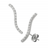 Jewelmi Custom 14k White Gold Diamond Earrings photo
