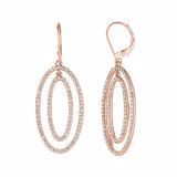 Jewelmi Custom 14k Rose Gold Diamond Earrings photo