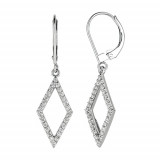Jewelmi Custom 14k White Gold Diamond Earrings photo