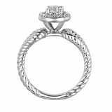 Jewelmi Custom 14k White Gold Bypass Diamond Engagement Ring photo 2