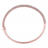 Jewelmi Custom 14k Rose Gold Diamond Bangle Bracelet photo 2