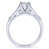 Gabriel & Co. 14k White Gold Victorian Straight Engagement Ring - ER7999W44JJ photo 2