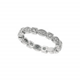 Jewelmi Custom 14k White Gold Diamond Stackable Ring photo