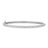 Jewelmi Custom 14k White Gold Diamond Bangle Bracelet photo