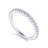 Gabriel & Co. 14k White Gold Contemporary Anniversary Wedding Band - WB13884O4W44JJ photo 3