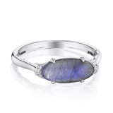 Tacori Sterling Silver Horizon Shine Diamond and Gemstone Men's Ring - SR22346 photo